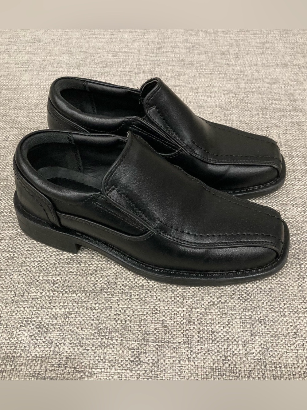 Bruno Marc 12 Classic Black Slip-On Kids Dress Shoes